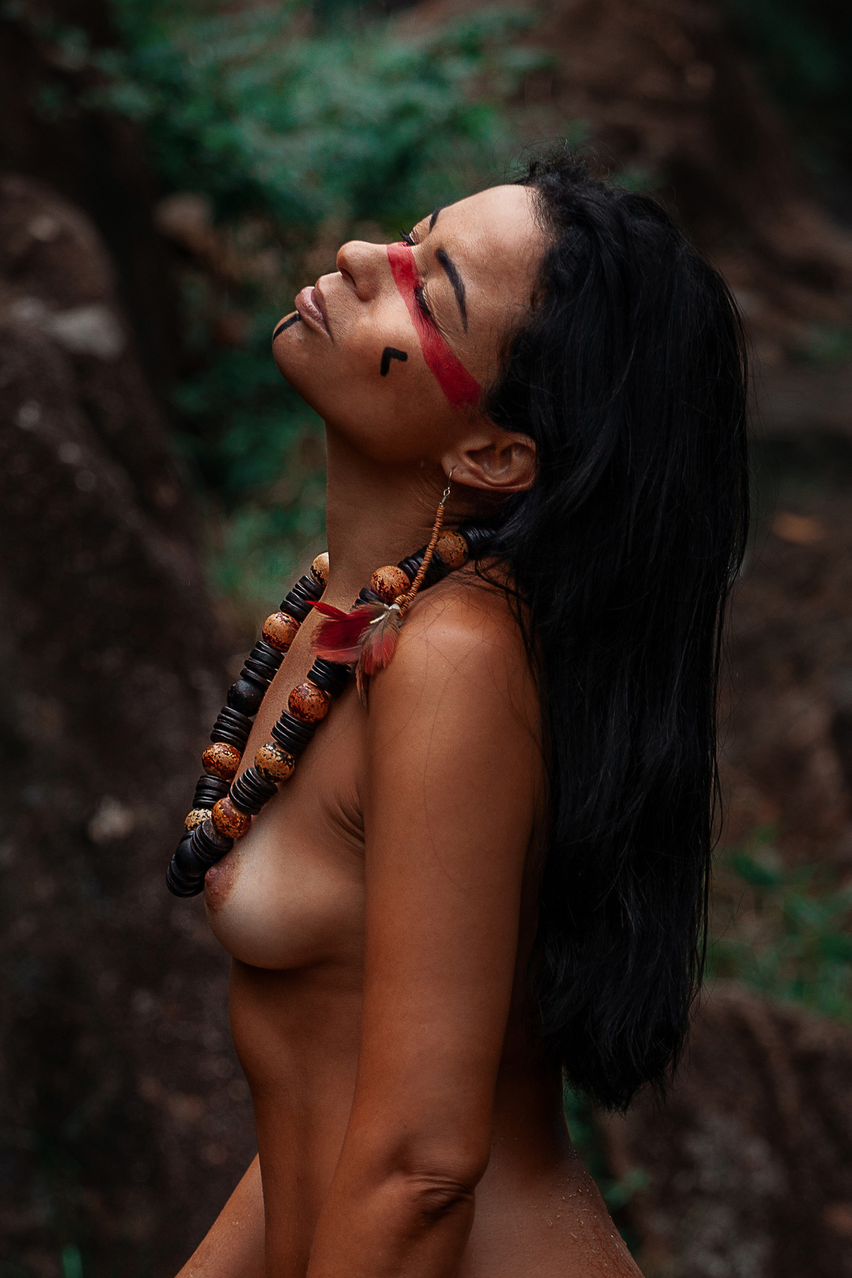 Ensaio em homenagem ao dia do índio somente com mulheres em Florianopolis