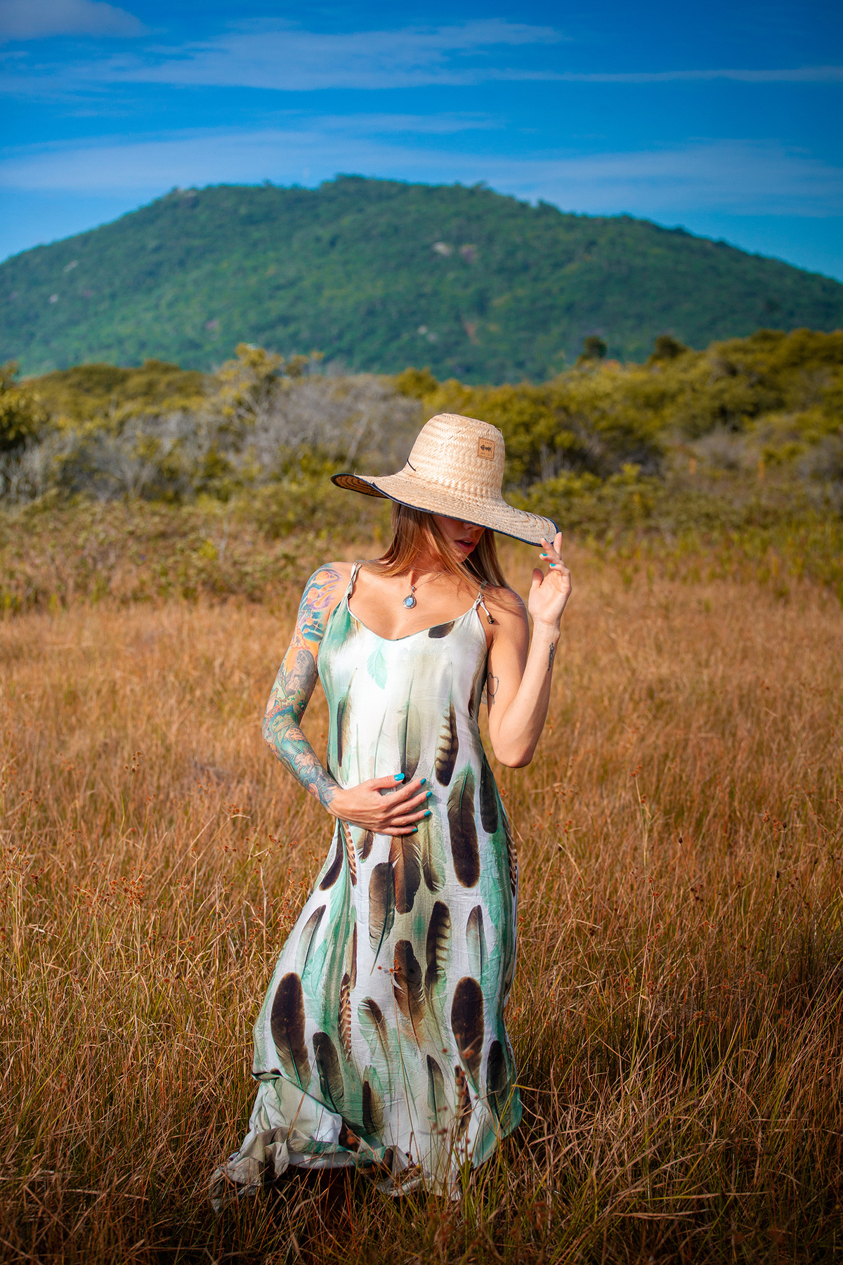 Ensaio Gestante na natureza em Florianópolis 