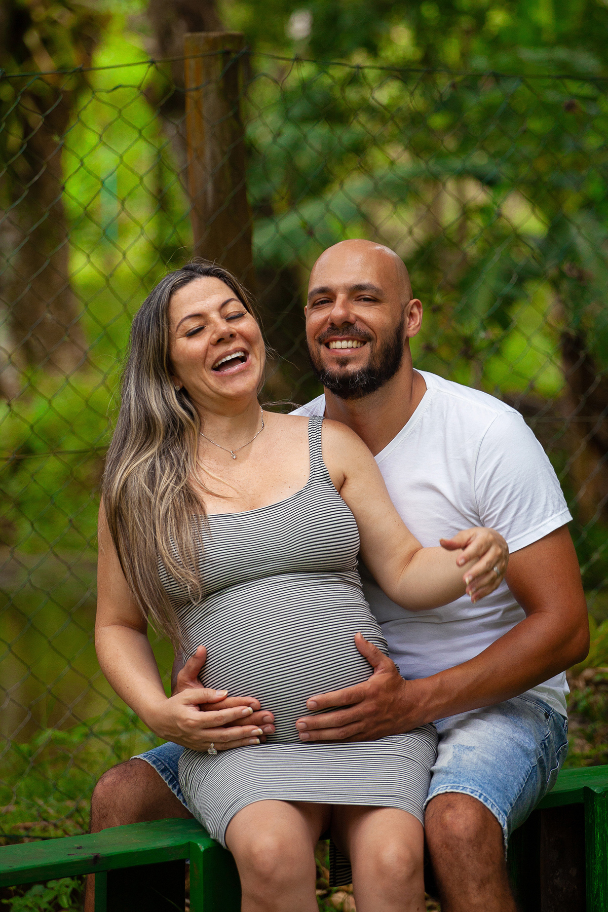 Ensaio gestante na natureza em Florianópolis