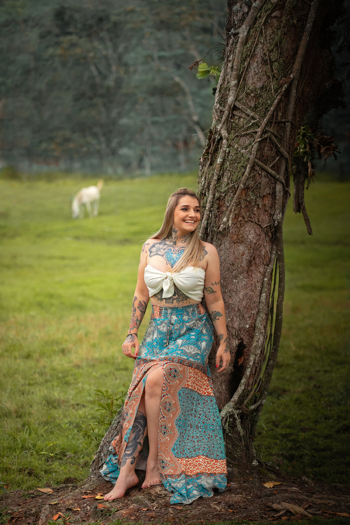 Ensaio de casal ( Ana Claudia Bus e Ivo Tattoo) em Brusque com cavalos por Ricardo Zanetta