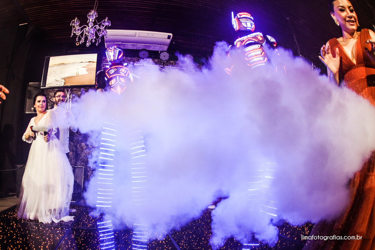 festa de casamento robo de led