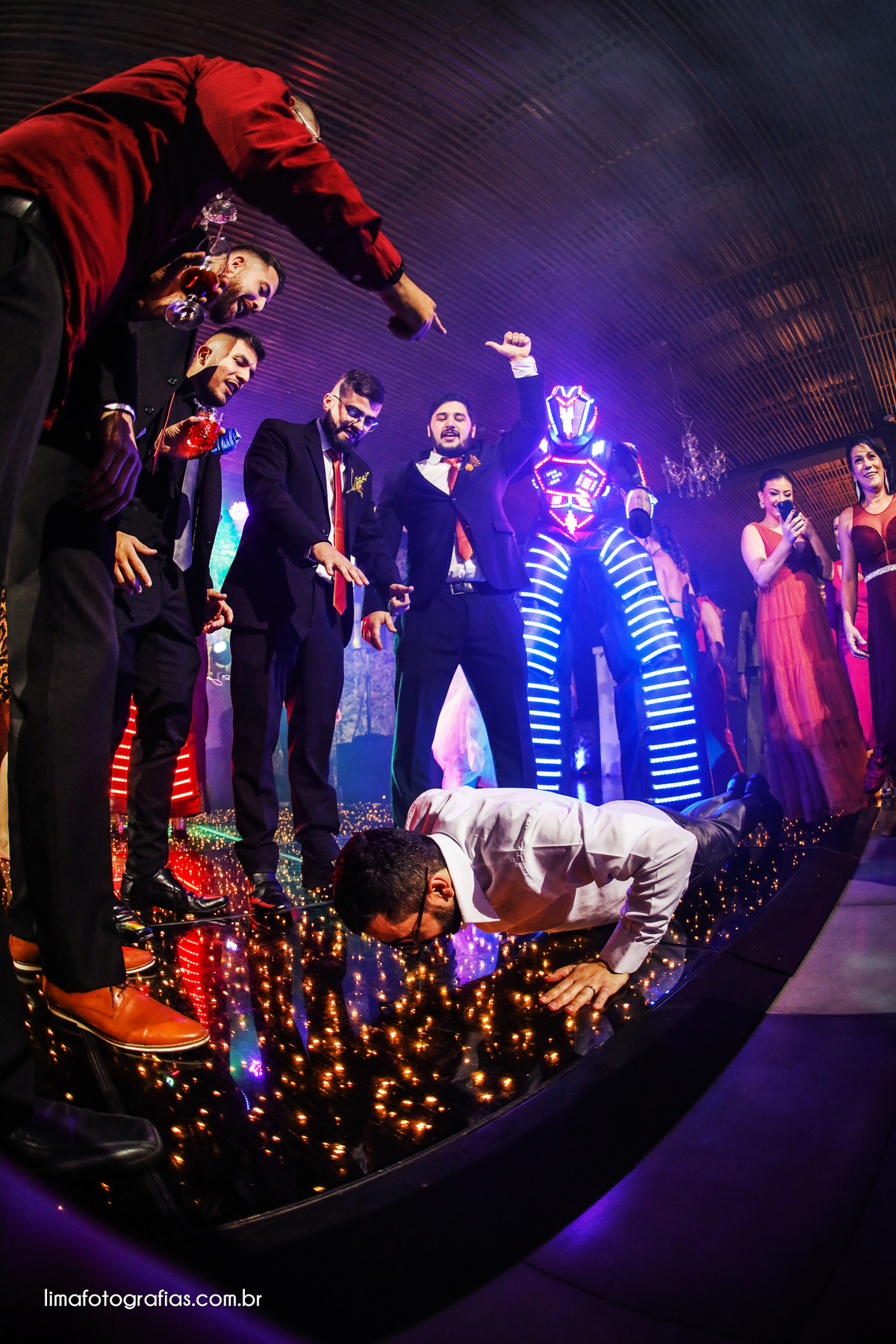festa de casamento robo de led