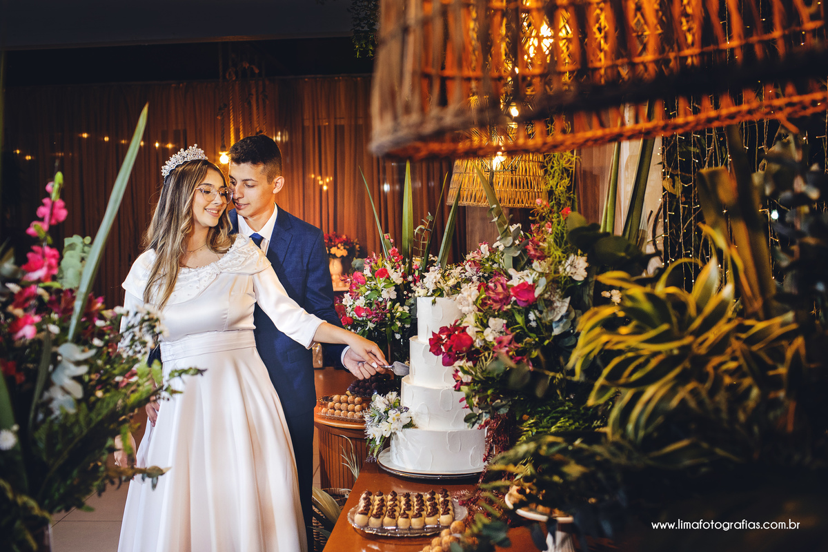 casamento, corte do bolo
