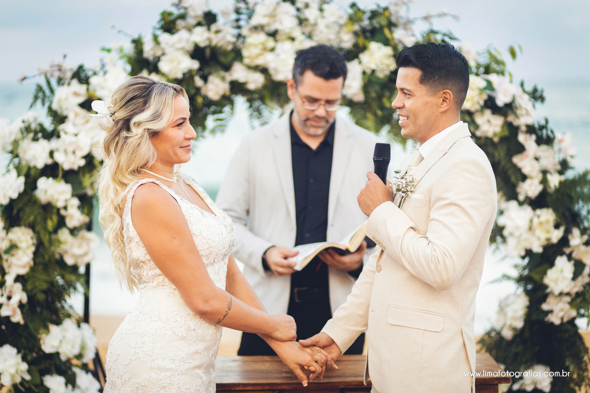 casamento na praia, votos do noivo