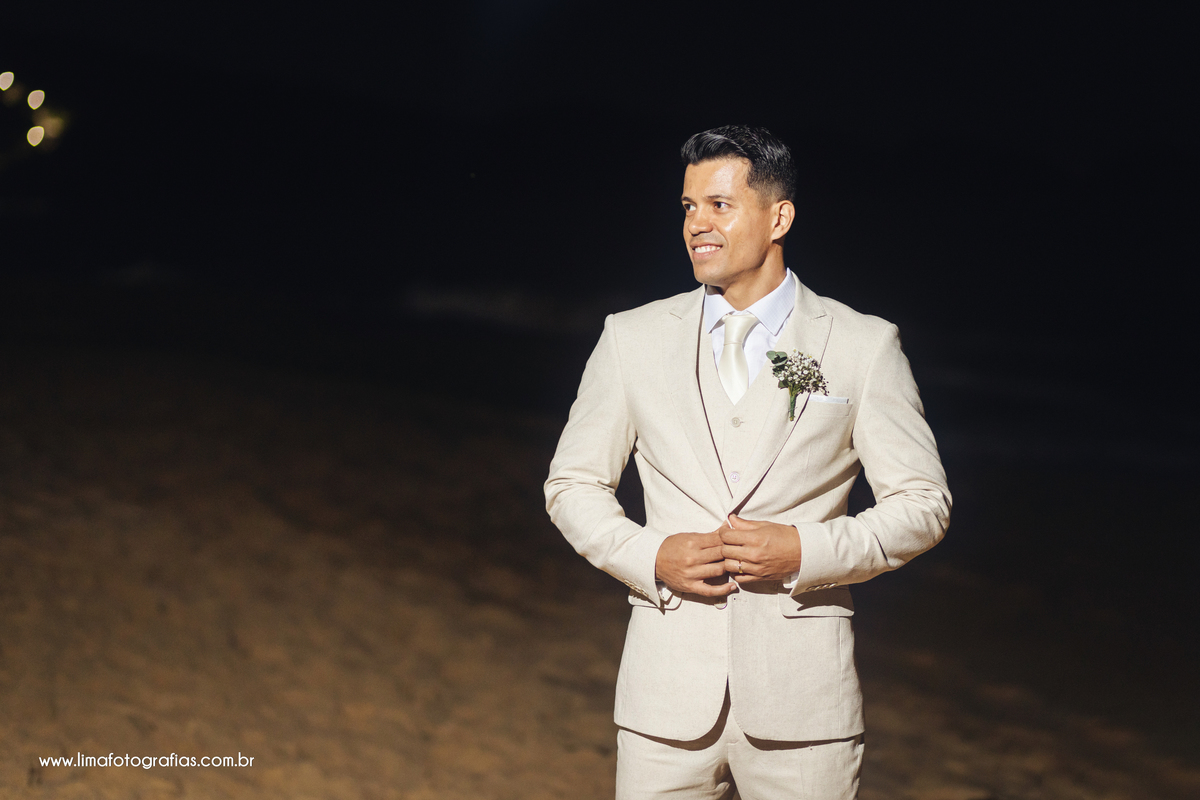 casamento pé na areia, traje do noivo