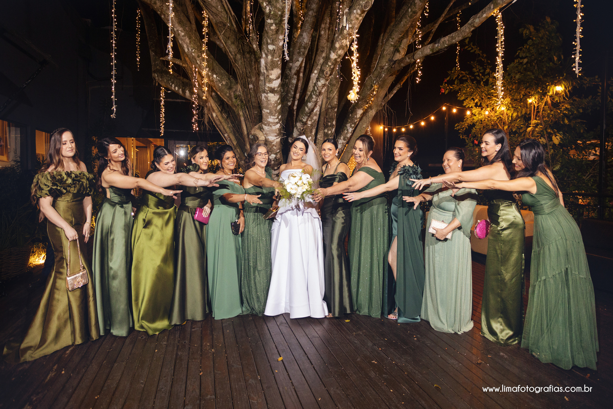 casamento, fotos com madrinhas