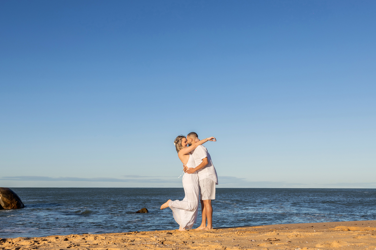 ensaio de casal na praia