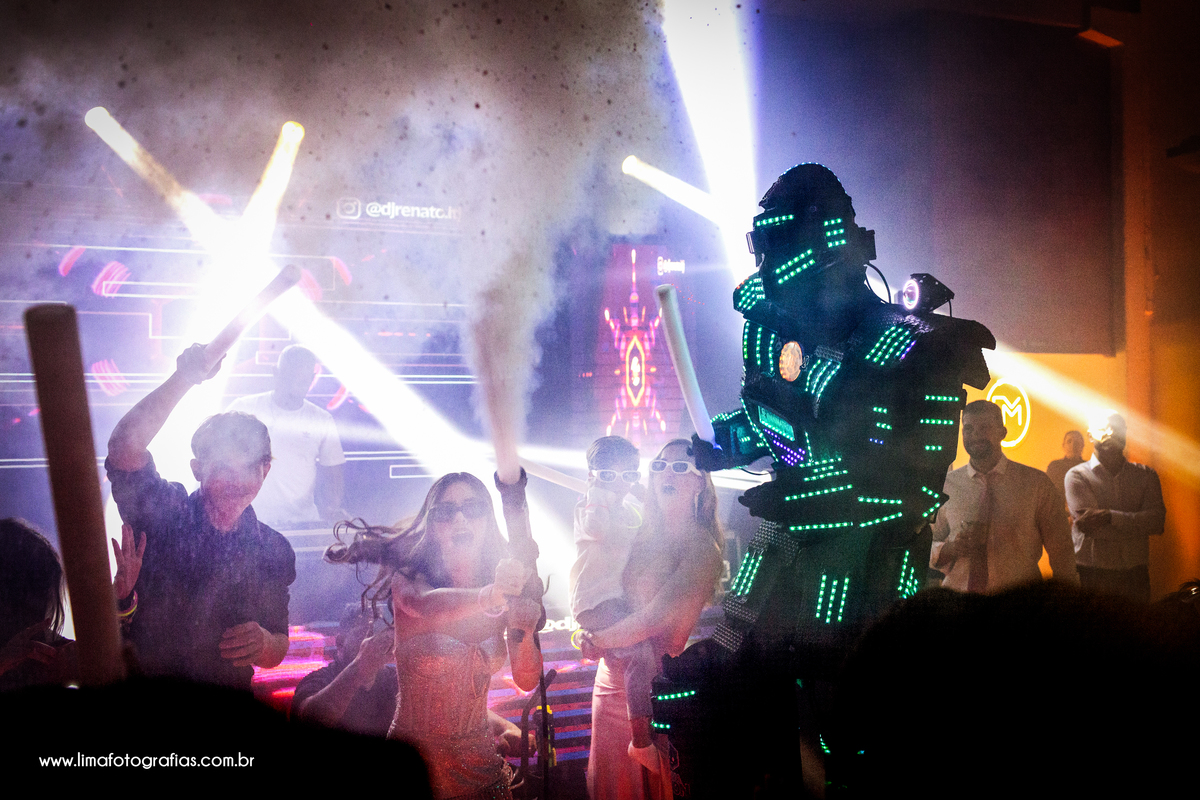 festa de 15 anos, robo de led