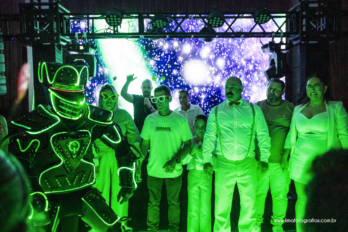 festa de 15 anos, robo de led