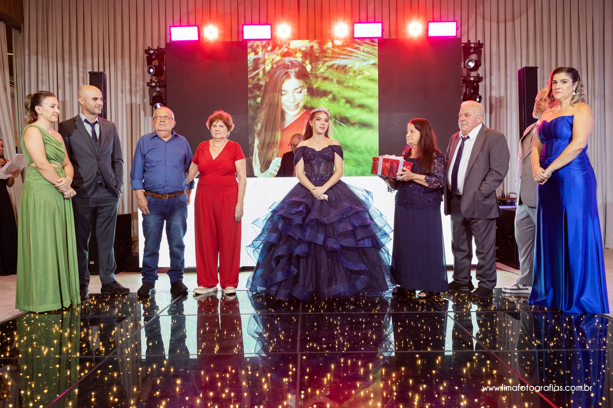 homenagens, festa de 15 anos Júlia