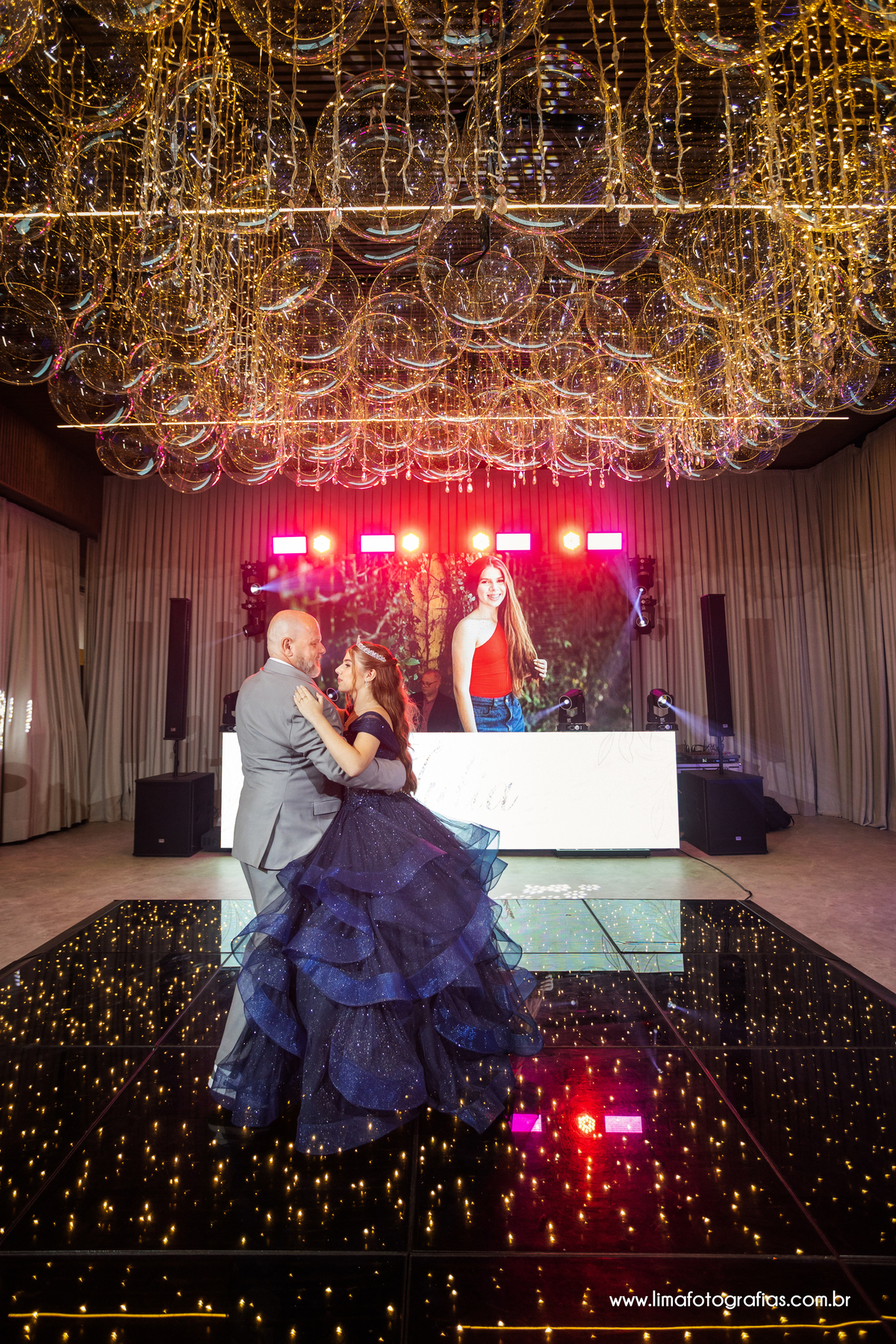 valsa com o pai, festa de 15 anos