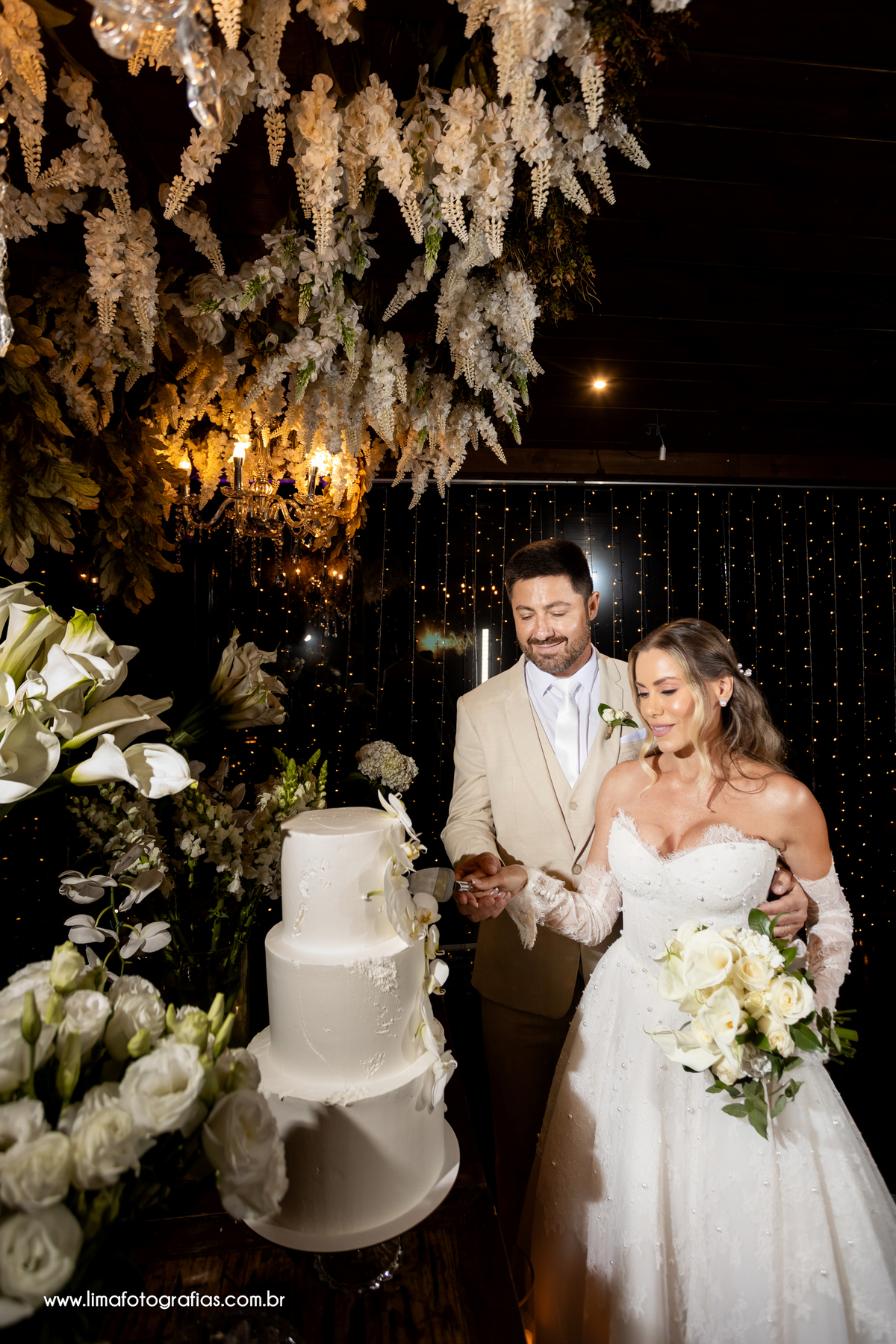 casamento, corte do bolo