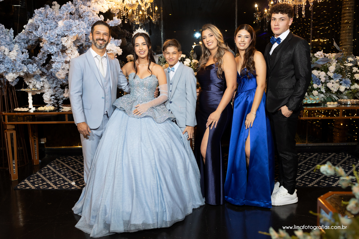 retrato em família, festa de 15 anos