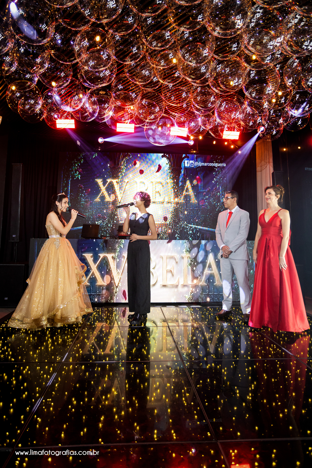 festa de 15 anos, homenagens