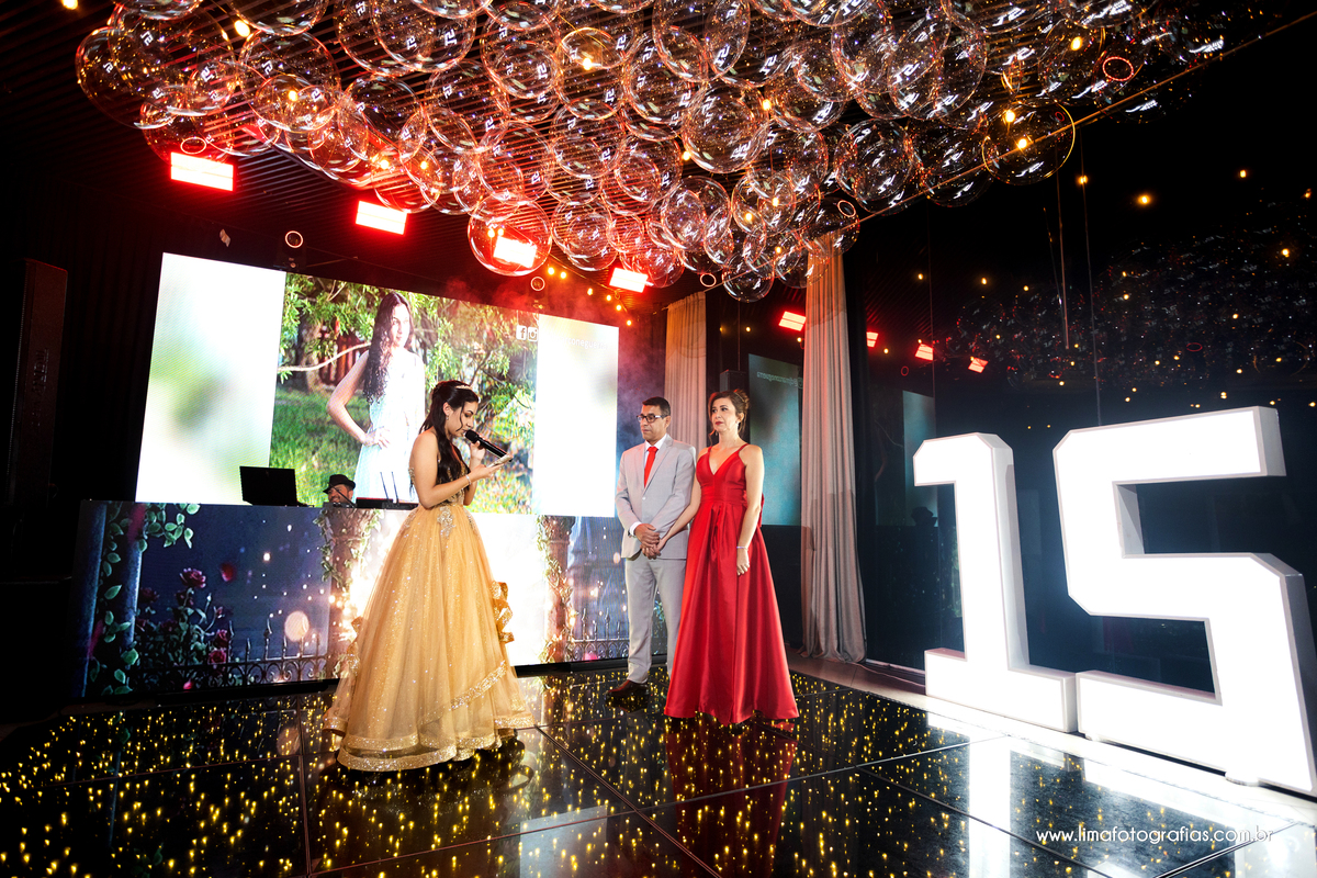 festa de 15 anos, homenagens