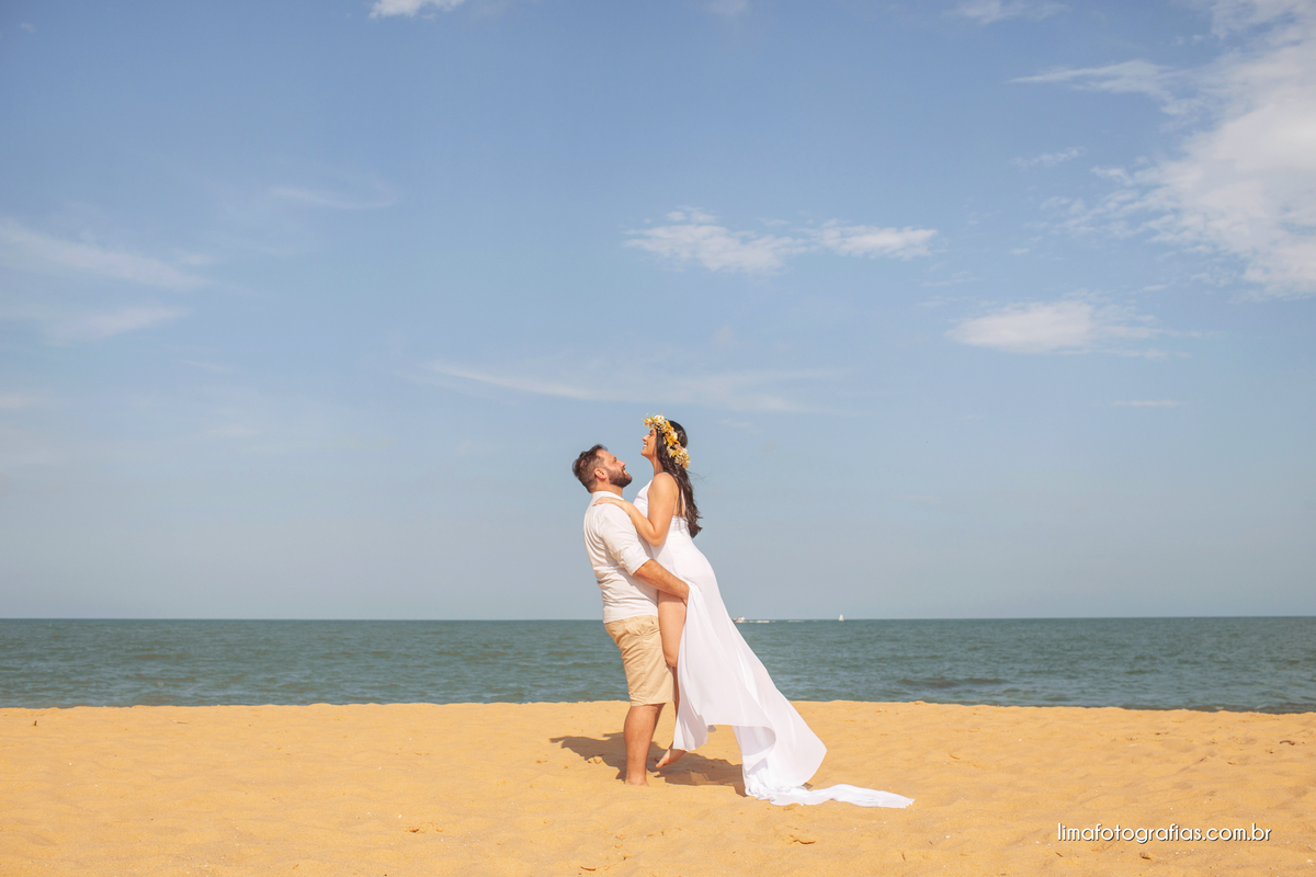 ensaio de casal na praia