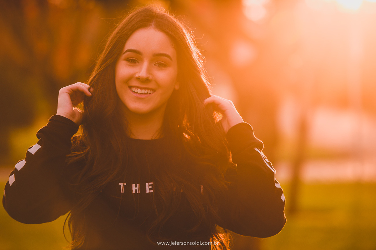 Por do sol lindo em gramado no ensaio de15 da Laura