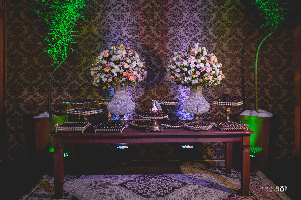 Decoração da mesa de doces