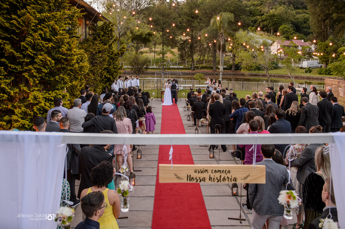 Foto geral da cerimônia religiosa