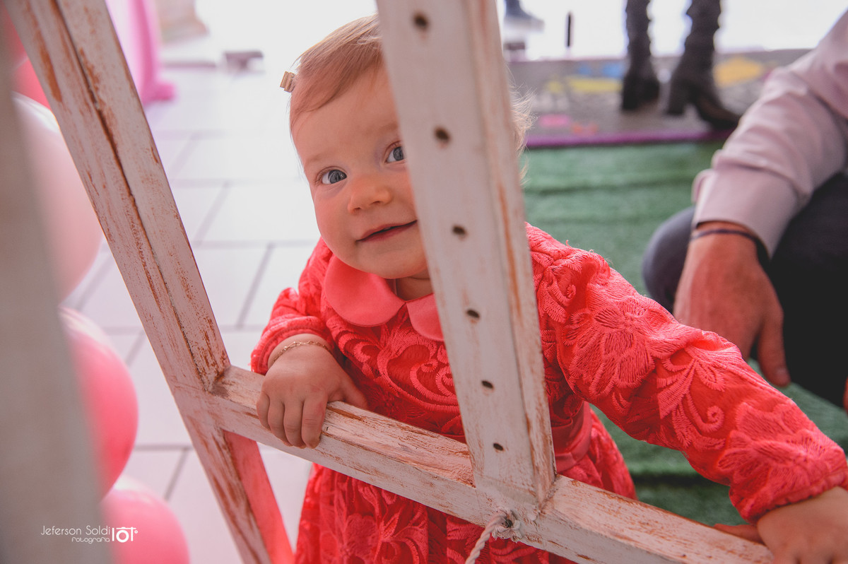 Júlia curtindo a festa