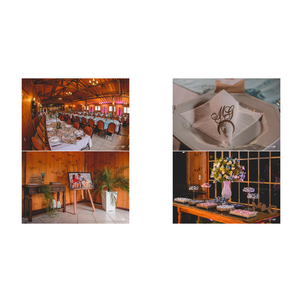 Decoração do salão.