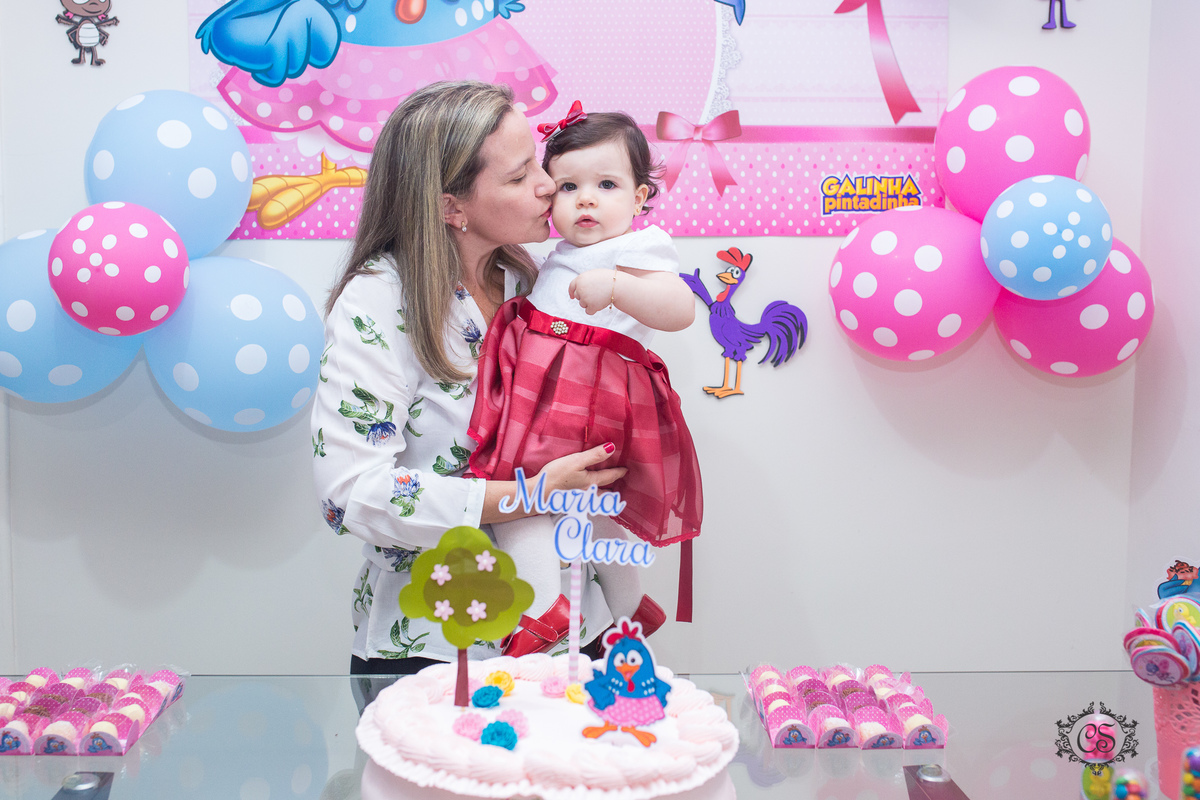 aniversário 1 ano maria clara de galinha pintadinha uberaba beijo da mamãe