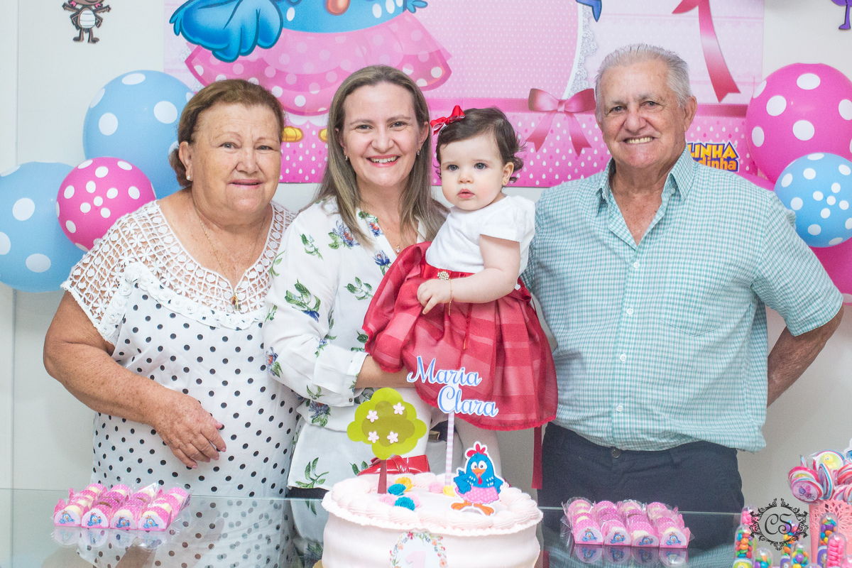 aniversário 1 ano maria clara de galinha pintadinha uberaba avós e mamãe festa no condomínio portal beija flor