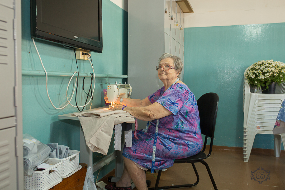 Asilo andré luiz chico xavier dia das mães 2018 costurando