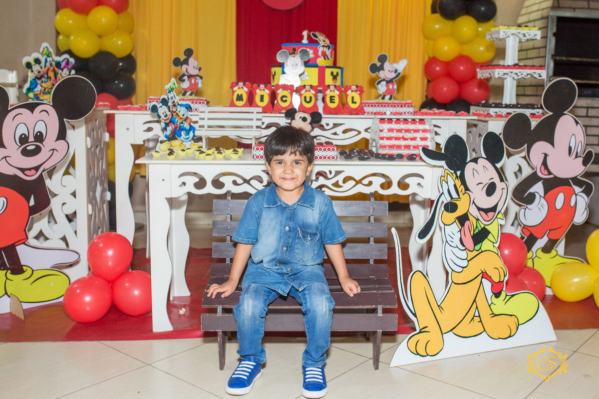 Aniversário 1 ano mickey banco