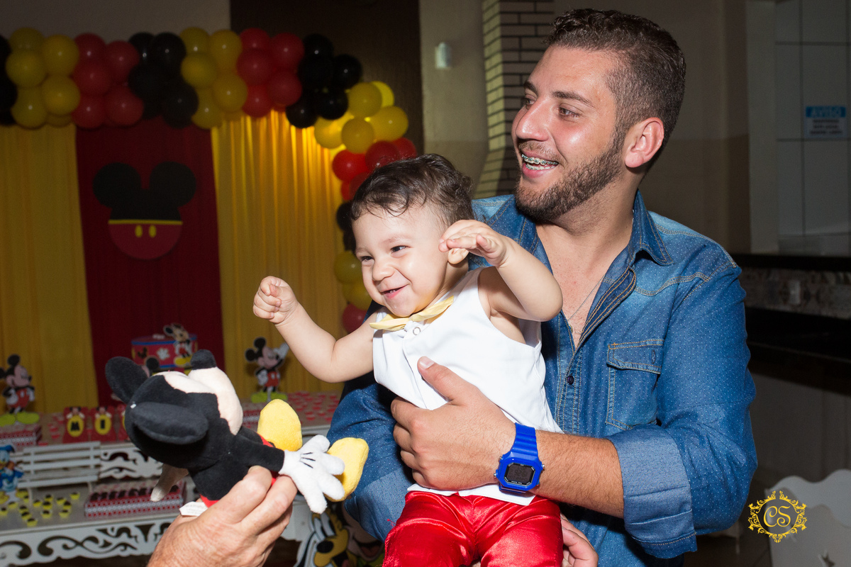 Aniversário 1 ano mickey tio
