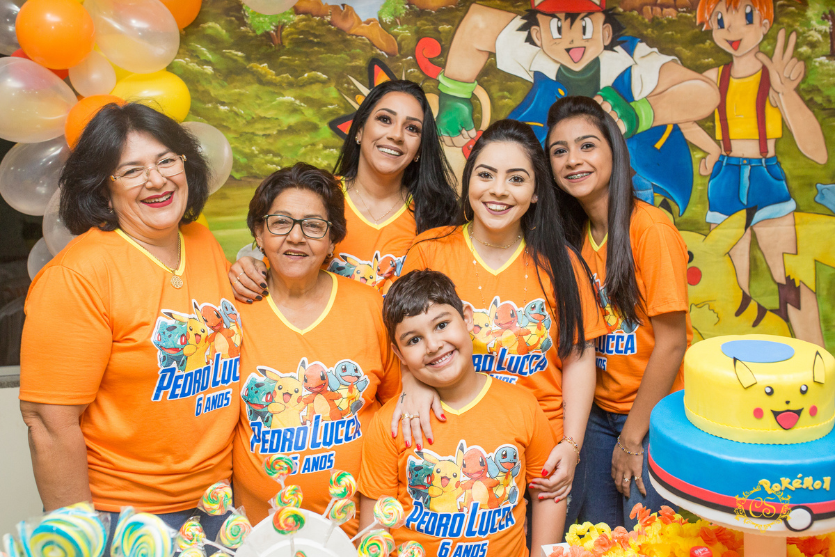 aniversário, uberaba, infantil, criança, pikachu, família