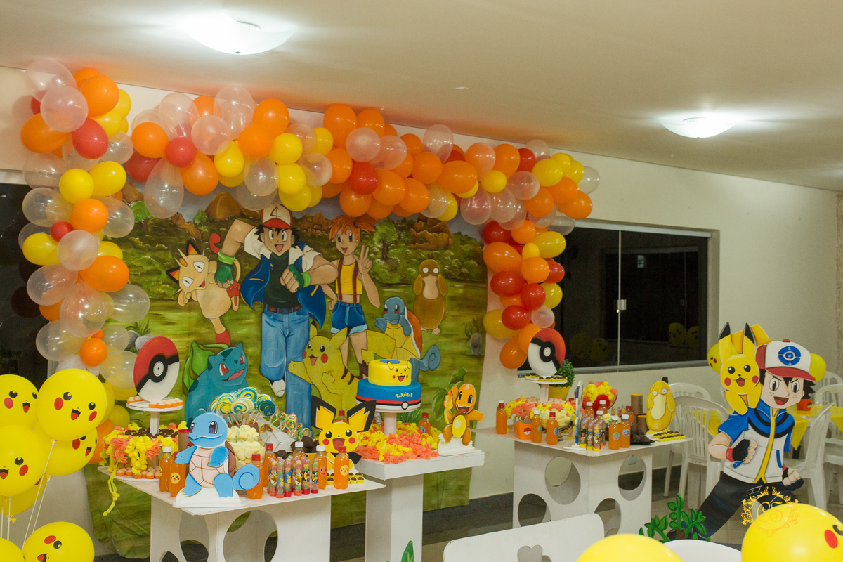 aniversário, uberaba, infantil, criança, pikachu, decorção