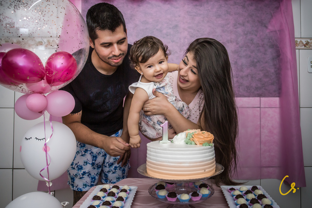 Aniversário infantil, aniversário, festa de 1 ano, 1 ano, aniversário de menina, uberaba, minas gerais, festa em casa, festa residência, pais incríveis, 