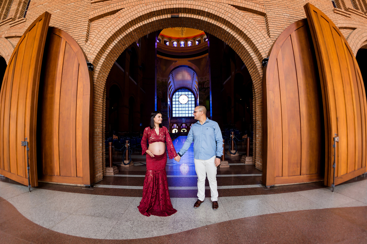 Ensaio Gestante Santuário Nacional de Nossa Senhora Aparecida SP