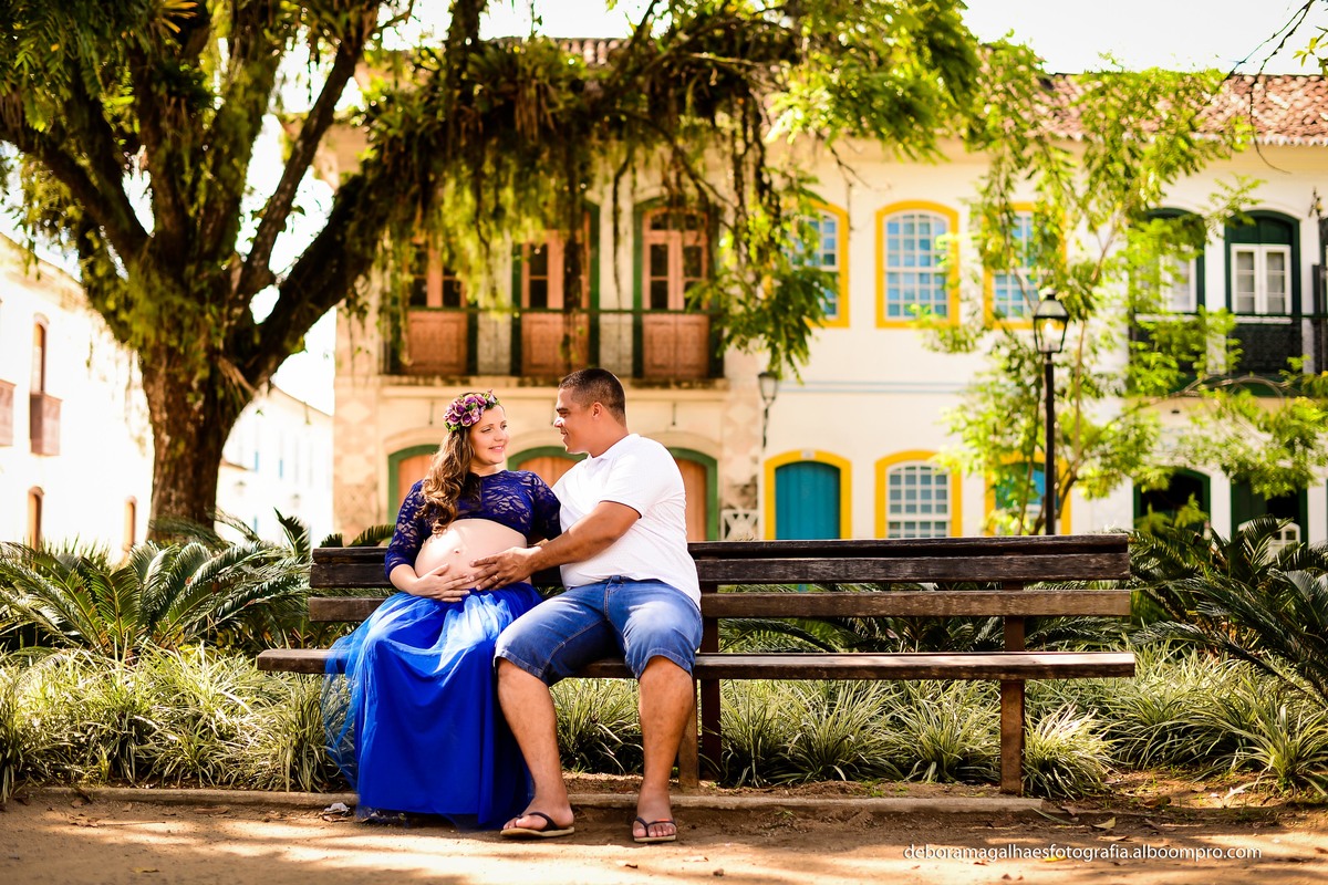 Ensaio Gestante Centro Histórico Paraty Rio de Janeiro