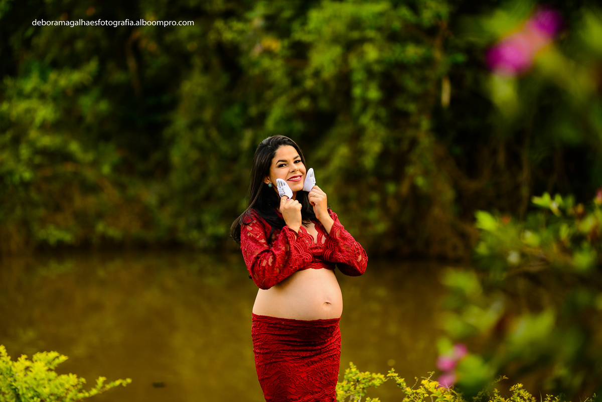 Ensaio Gestante Pesqueiro Recanto do Bosque Guaratinguetá