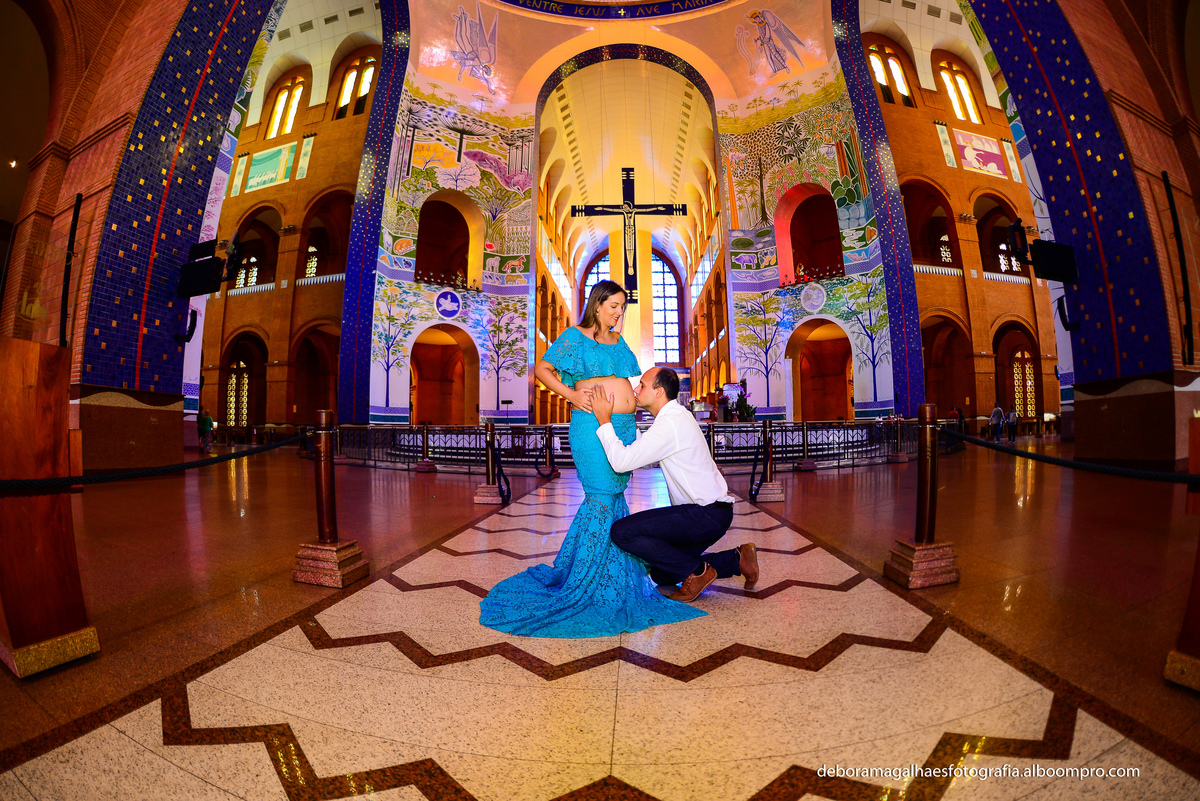 Ensaio Gestante Basílica Nacional Nossa Senhora Aparecida