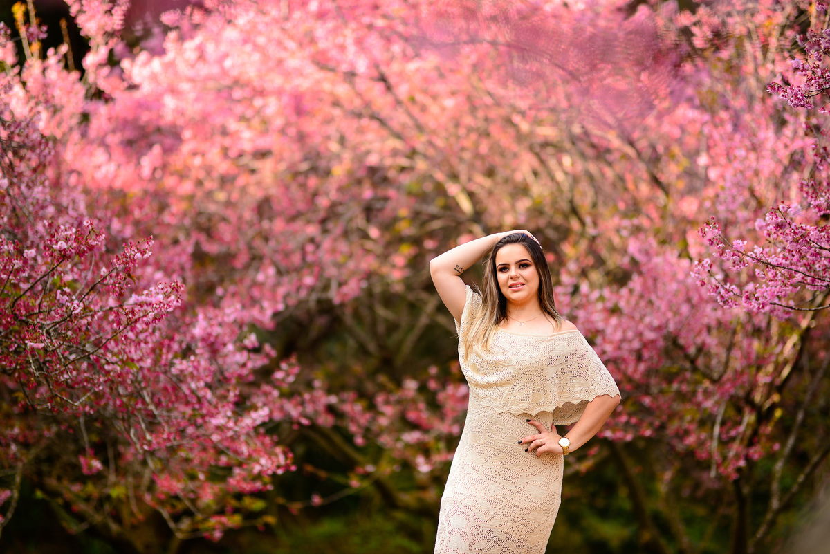 Ensaio Feminino Parque das Cerejeiras Campos do Jordão