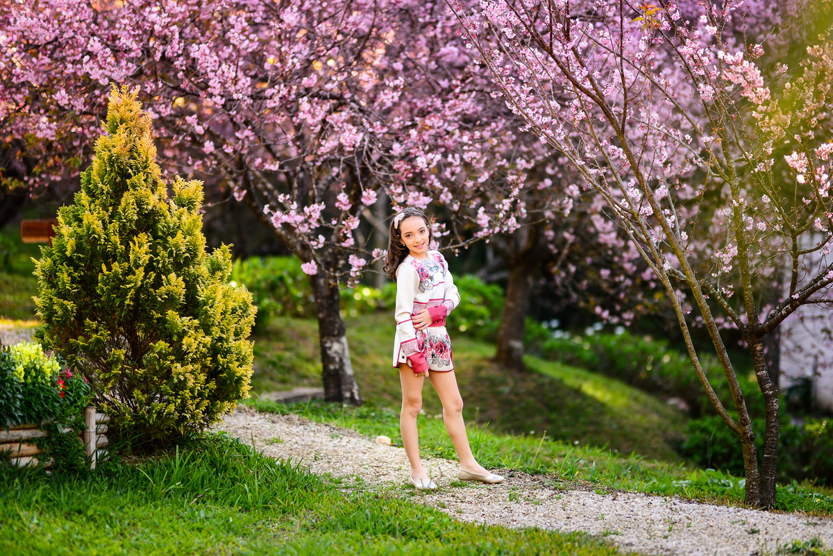 Ensaio Infantil Parque das Cerejeiras Campos do Jordão