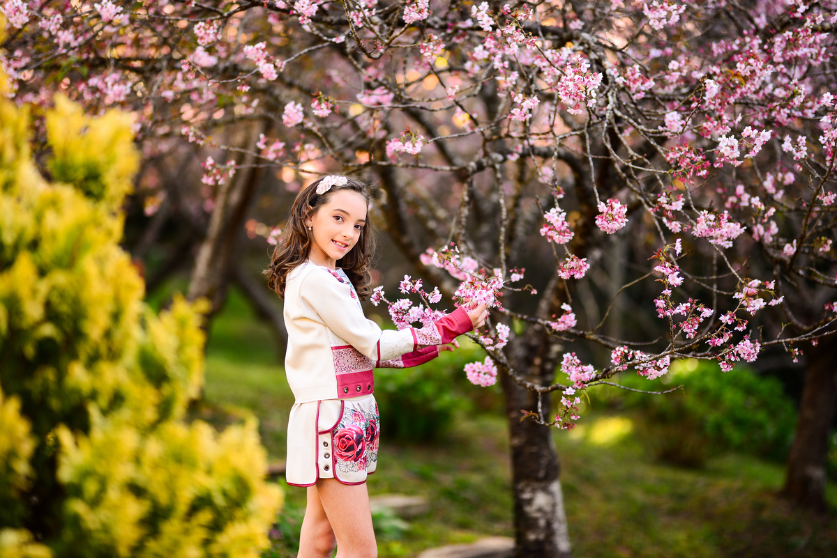 Ensaio Infantil Parque das Cerejeiras Campos do Jordão