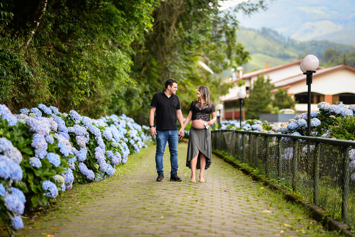 Ensaio Gestante Hotel Recanto das Hortênsias Passa Quatro Minas Gerais