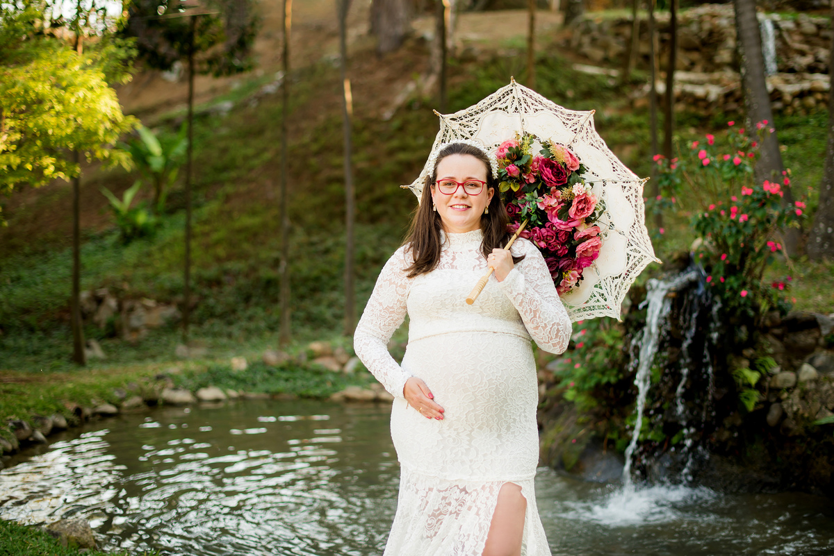 Ensaio Gestante Pousada Vale das Orquídeas Lavrinhas SP 