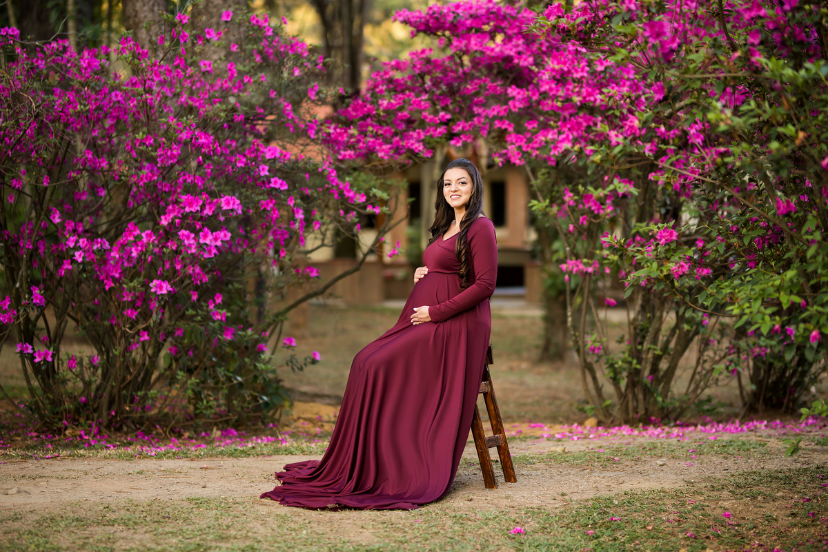 Ensaio Gestante Pousada Vale das Orquídeas Lavrinhas SP
