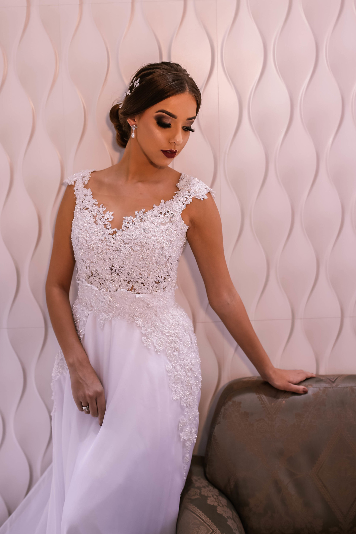 noiva de vestido branco