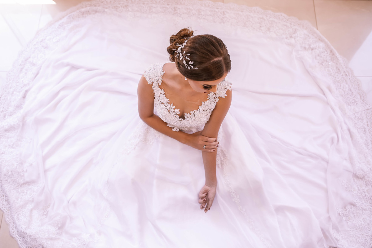 noiva filmada de cima