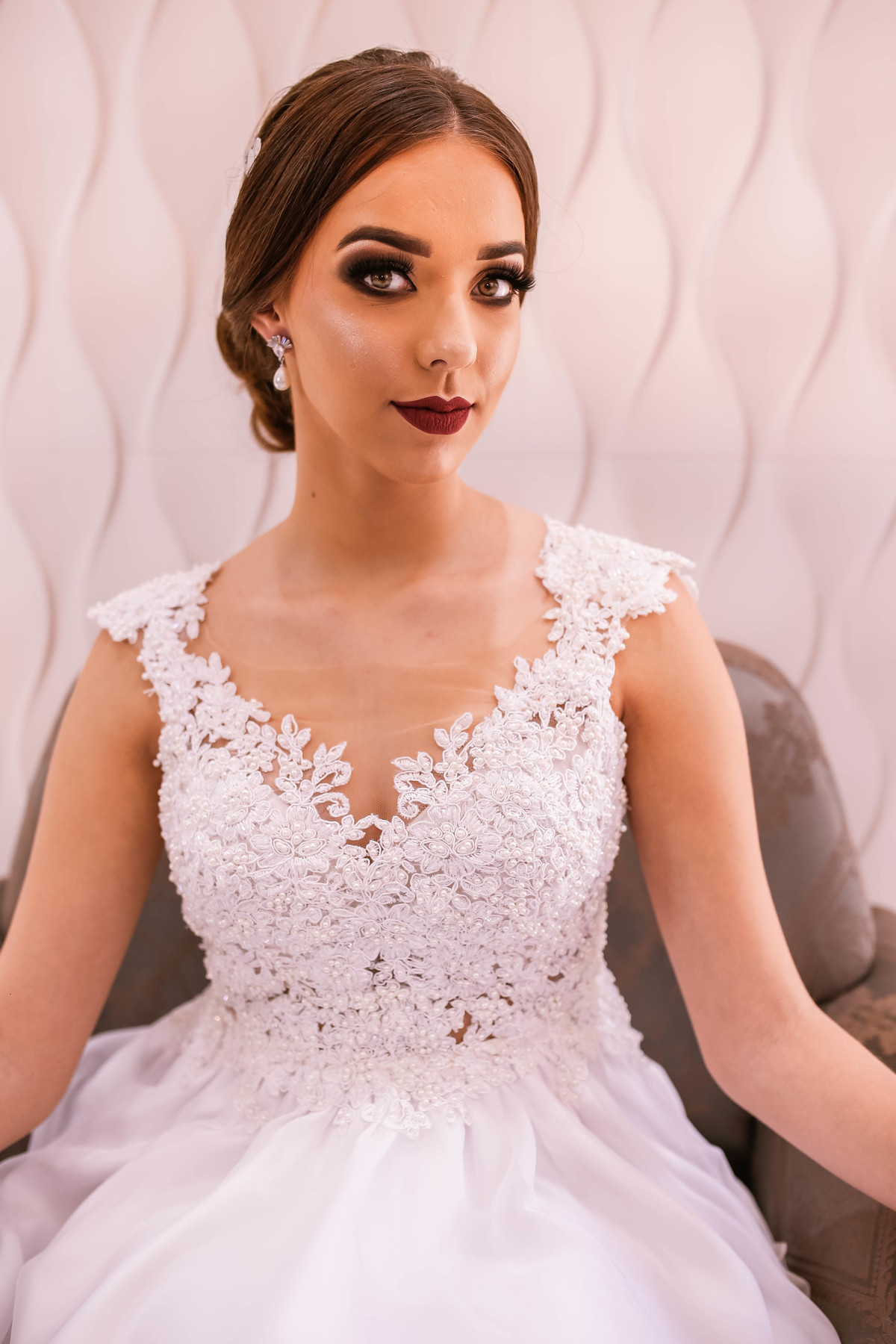 vestido branco decotado