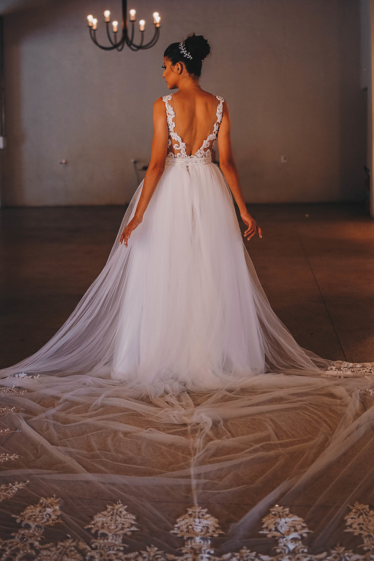 vestido branco em salão