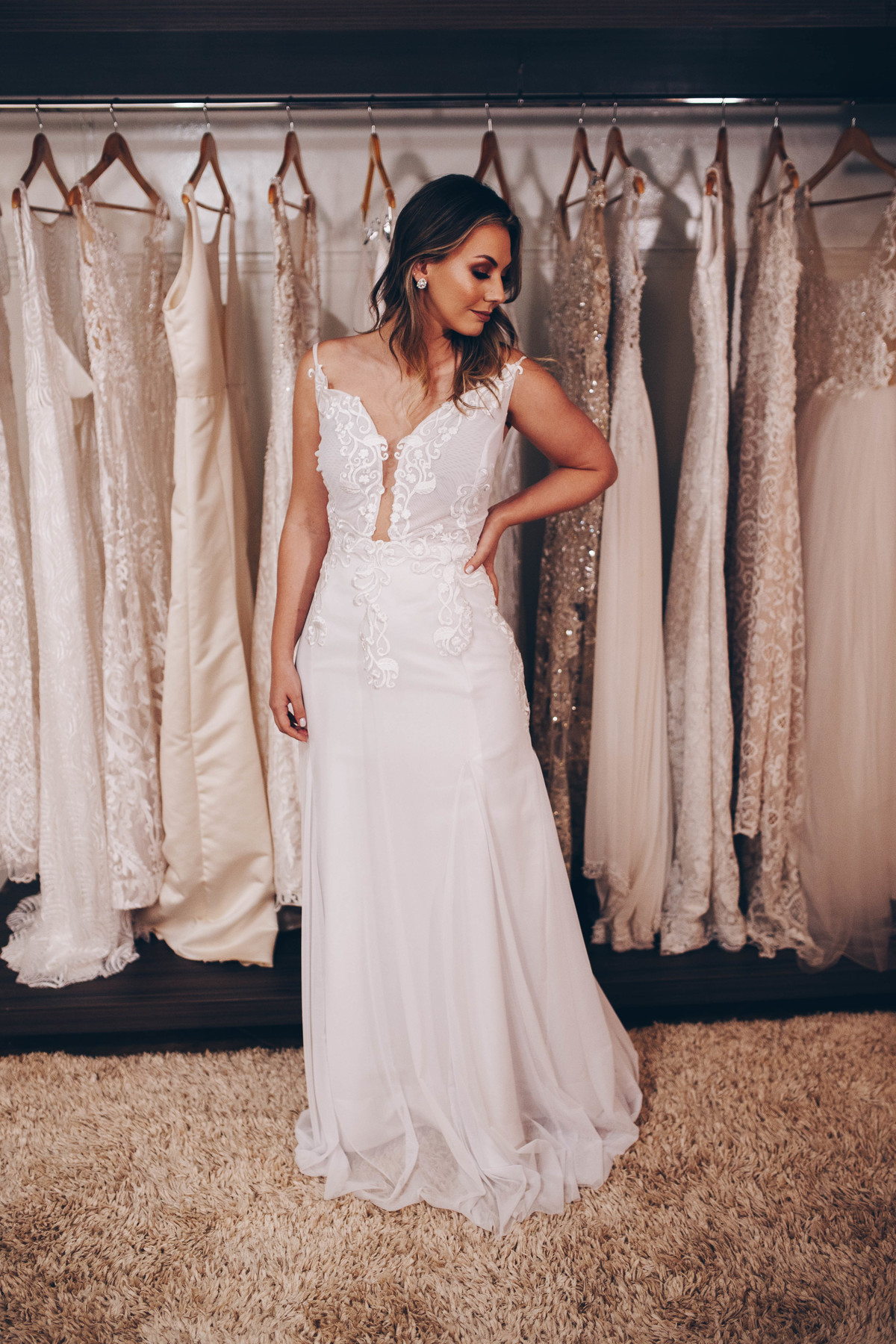 mulher de vestido
