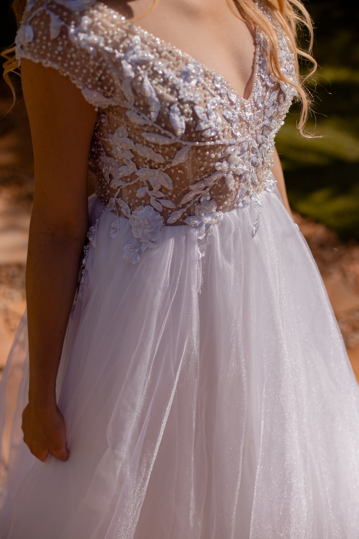 cintura de vestido branco