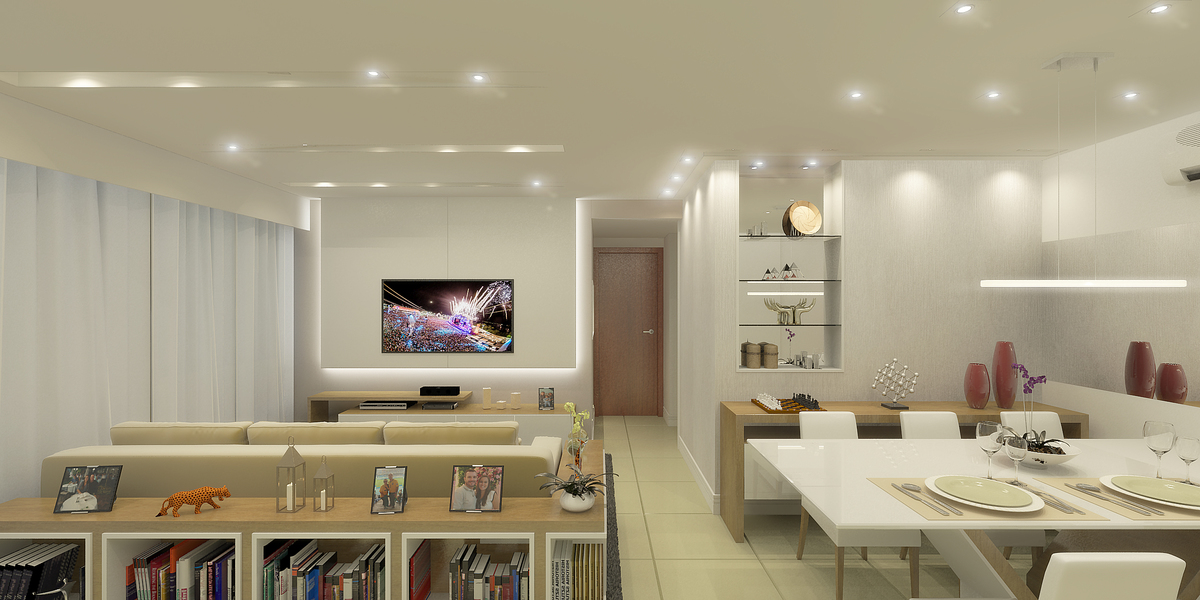 projeto sala de apartamento